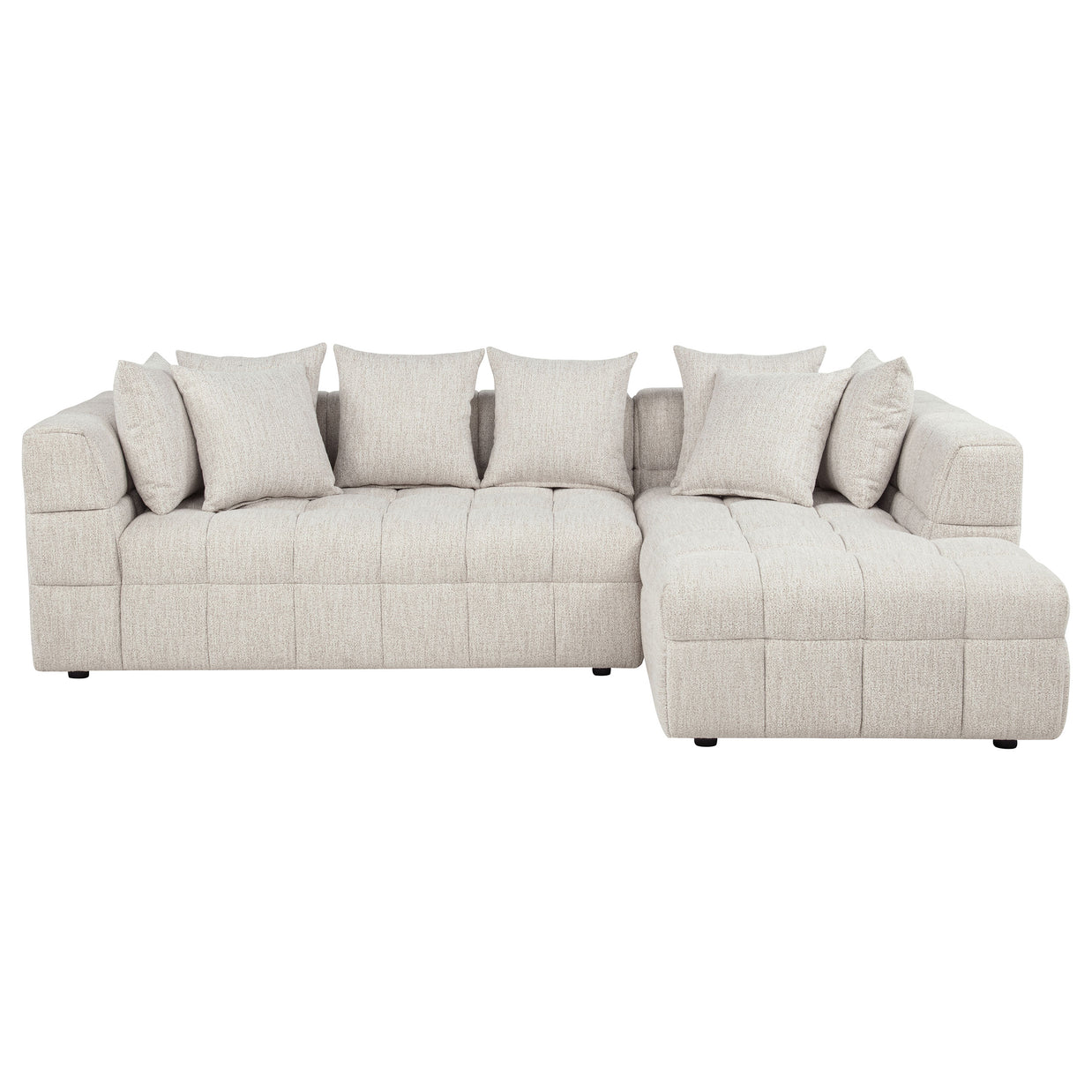 Ivory Modular Sectional Sofa with Chaise