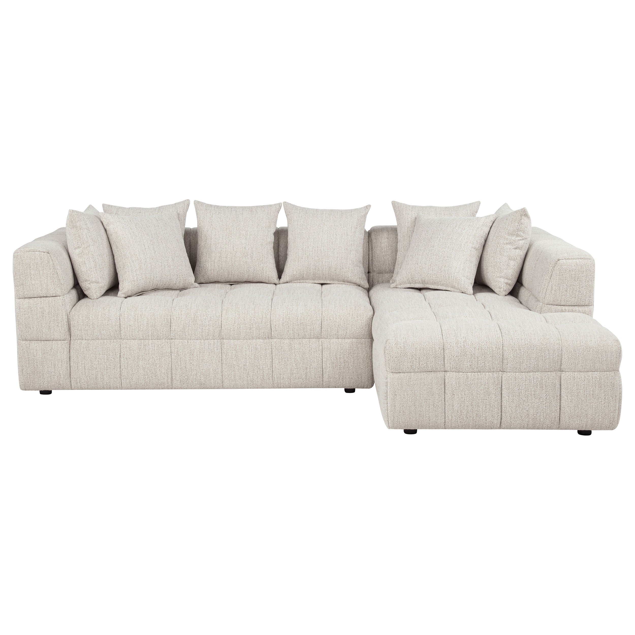Ivory Modular Sectional Sofa with Chaise