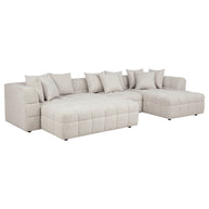 Ivory Modular Sectional Sofa with Chaise