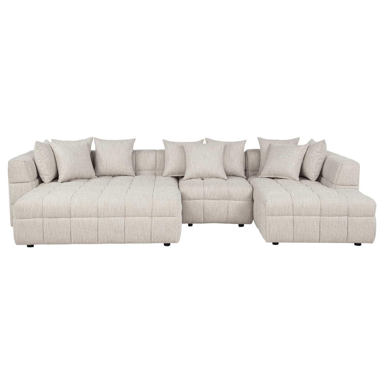 Ivory Modular Sectional Sofa with Chaise