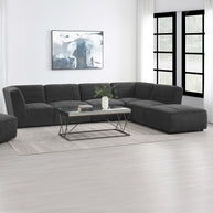 6-Piece Modular Upholstered Sectional Sofa with Ottoman
