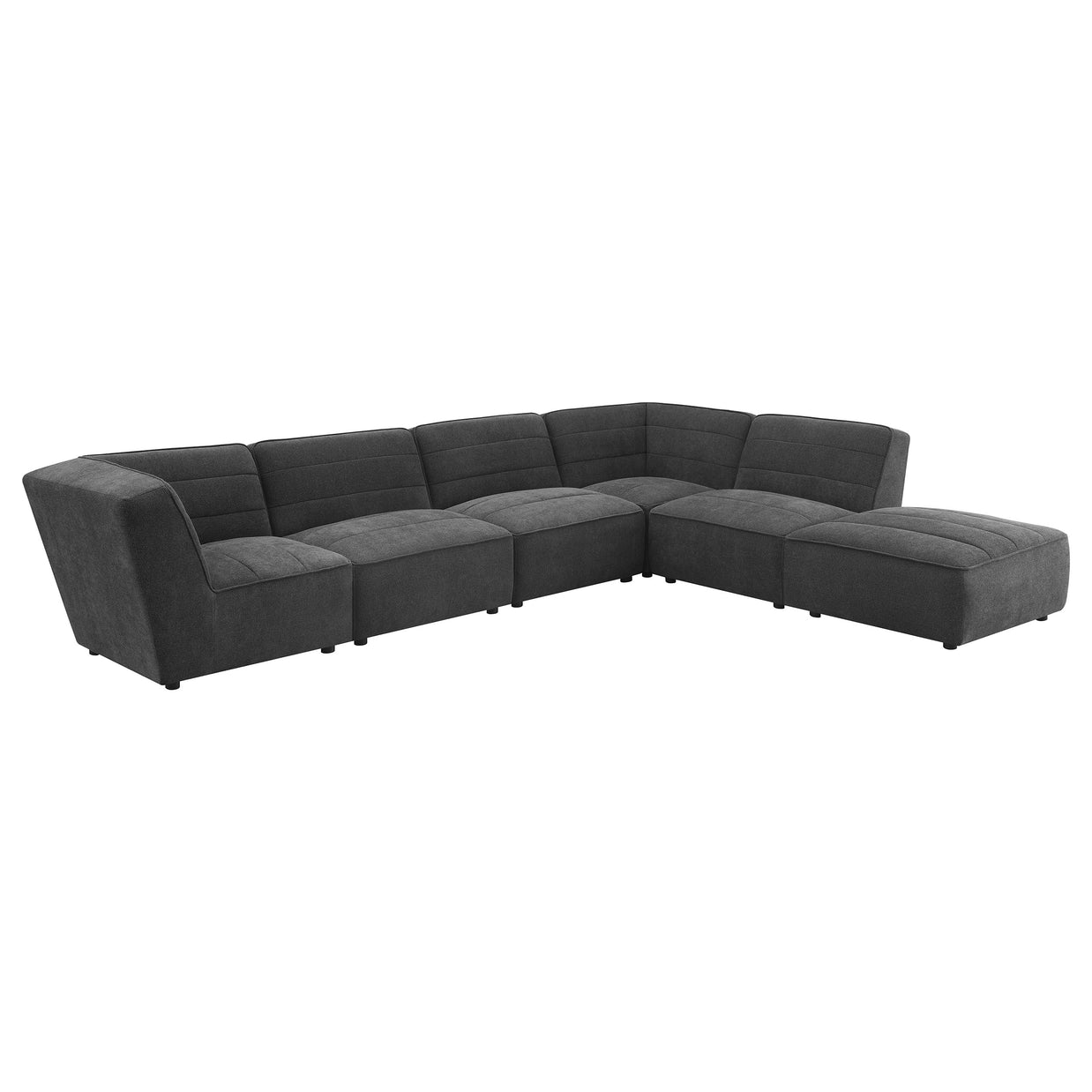 6-Piece Modular Upholstered Sectional Sofa with Ottoman