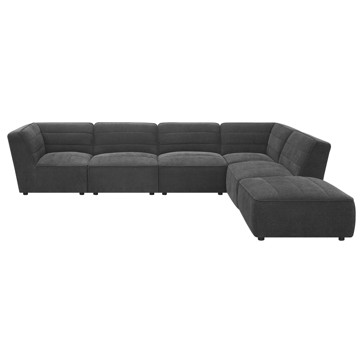 6-Piece Modular Upholstered Sectional Sofa with Ottoman