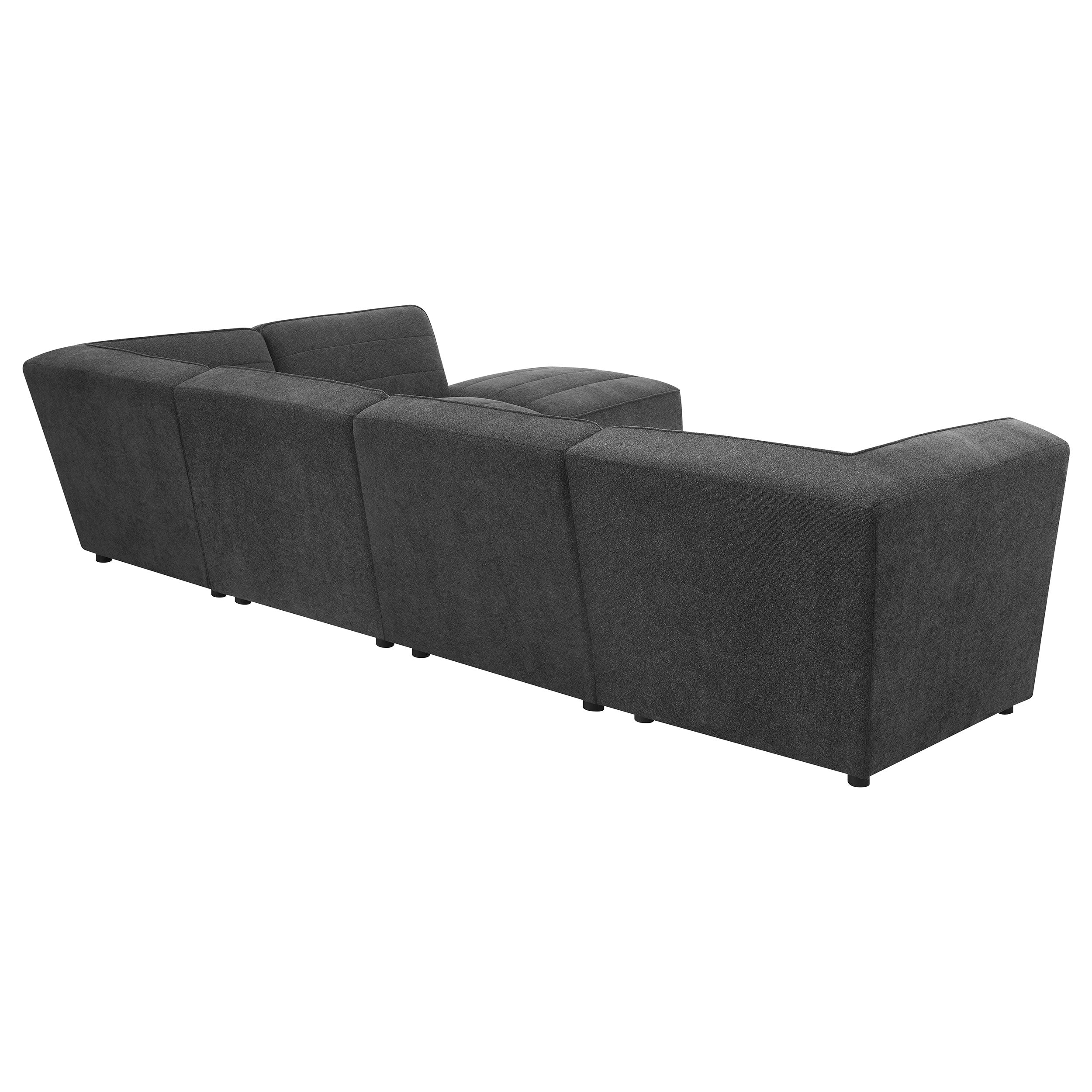 6-Piece Modular Upholstered Sectional Sofa with Ottoman