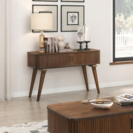 Walnut Tambour Sofa Table