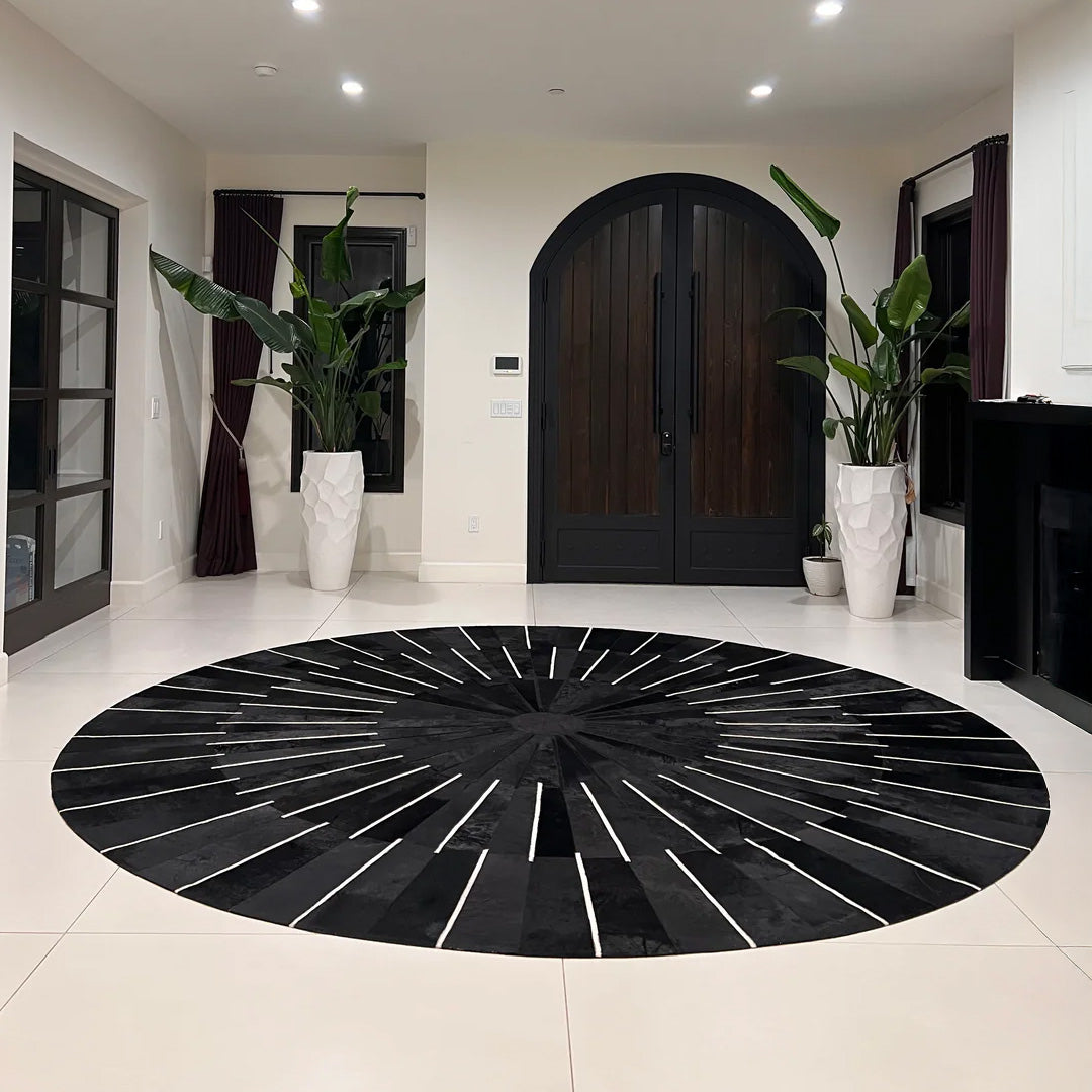 Luxury Handmade Cowhide Patchwork Rug