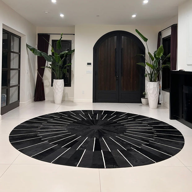 Luxury Handmade Cowhide Patchwork Rug