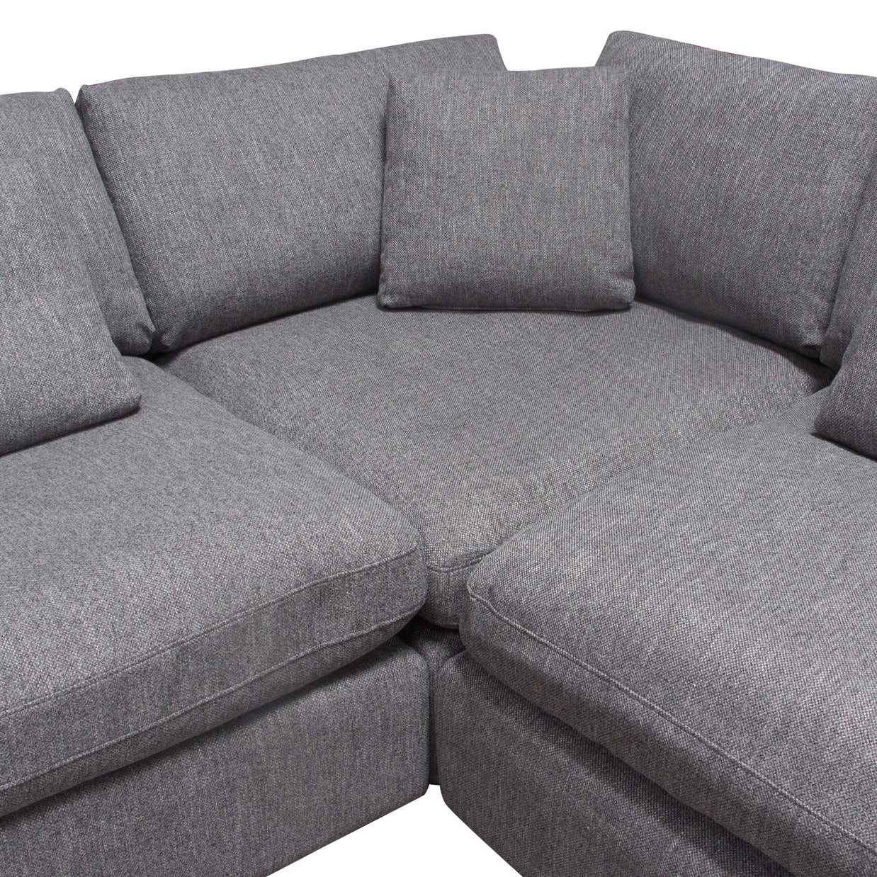 Close-up of gray performance fabric texture