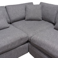 Close-up of gray performance fabric texture