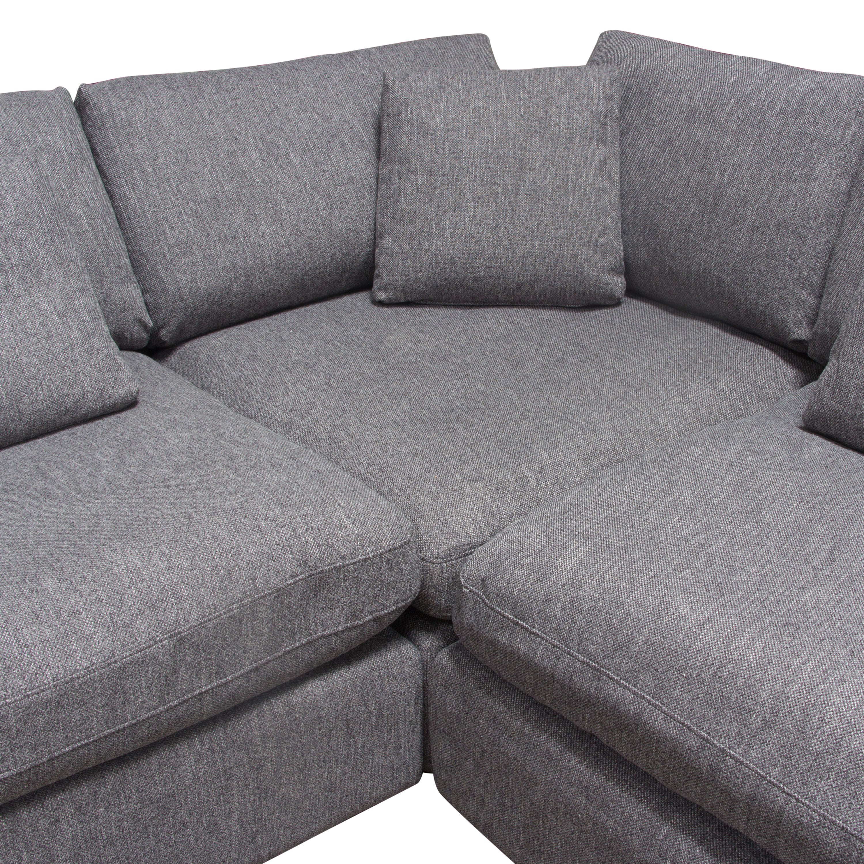 Close-up of gray performance fabric texture