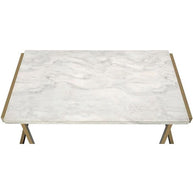 Faux Marble & Metal Coffee Table