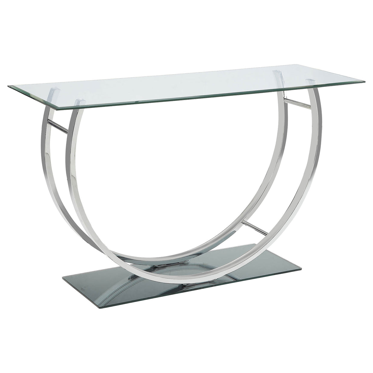 Modern Glass U-Shape Console Table