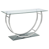 Modern Glass U-Shape Console Table