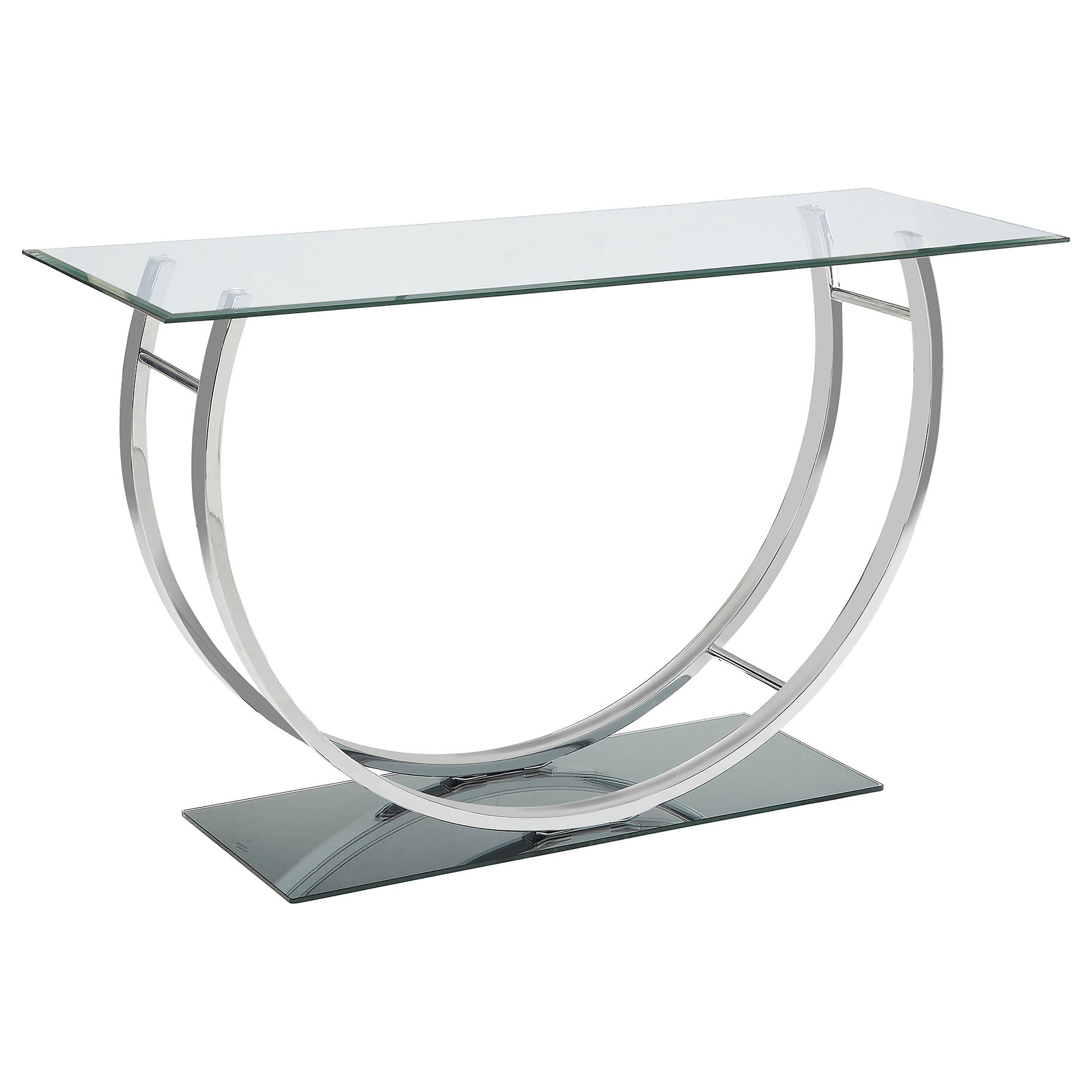 Modern Glass U-Shape Console Table