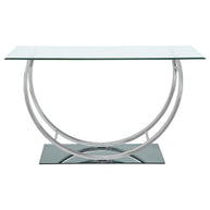 Modern Glass U-Shape Console Table