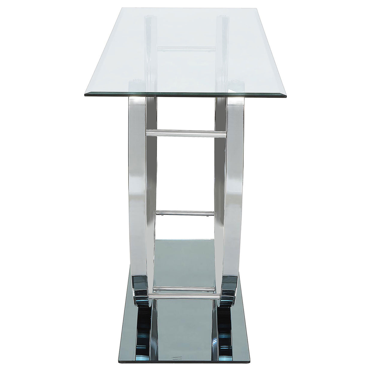 Modern Glass U-Shape Console Table