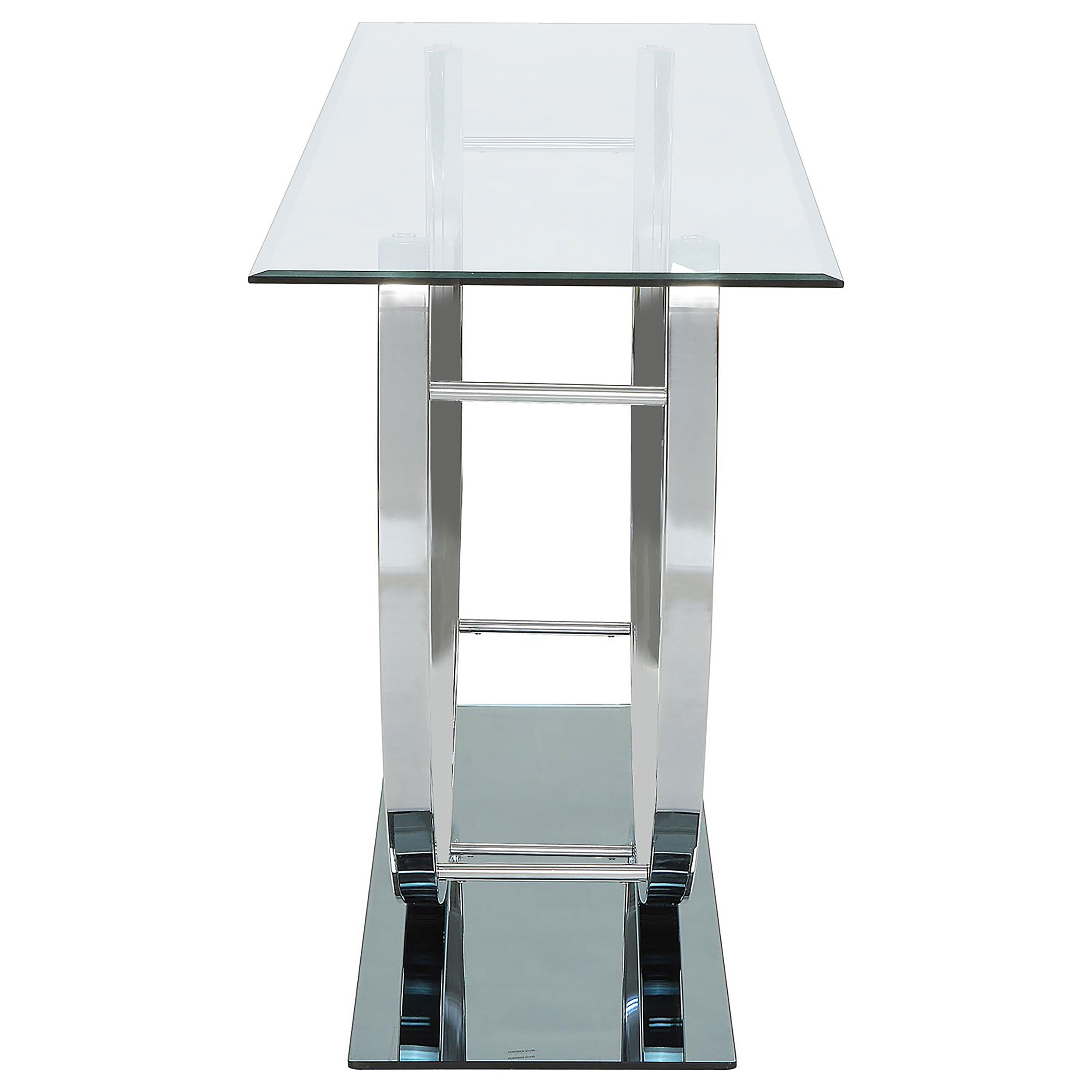 Modern Glass U-Shape Console Table