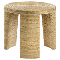 Woven Rattan Round Side Table