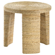 Woven Rattan Round Side Table