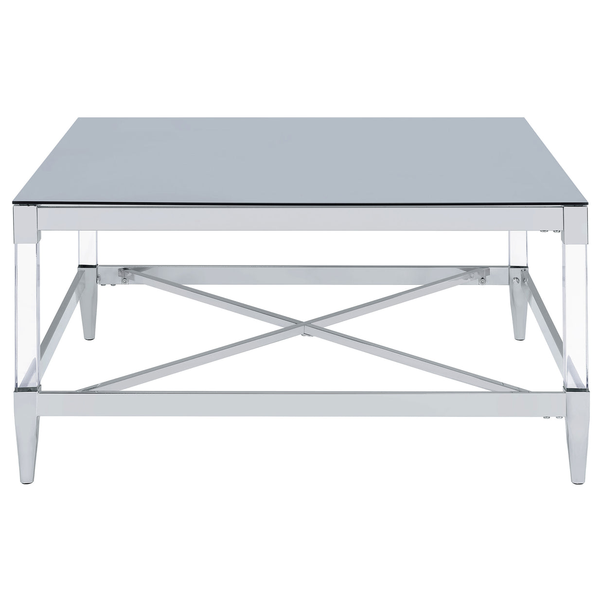 Square Mirrored Glass Coffee Table