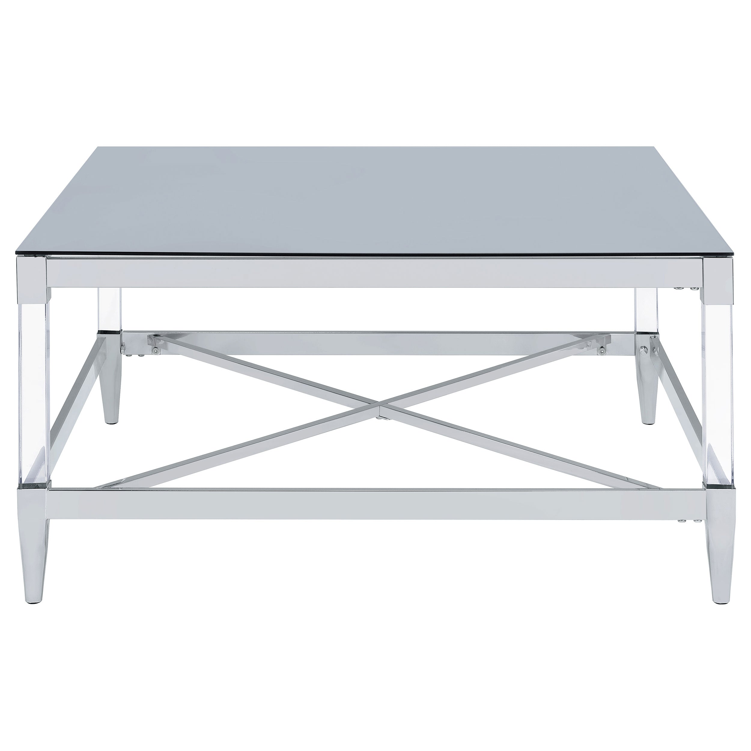 Square Mirrored Glass Coffee Table