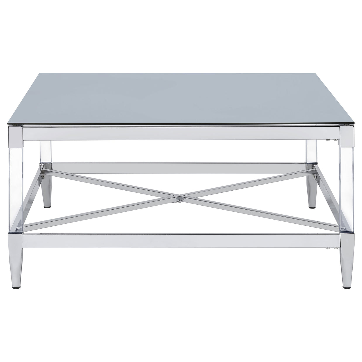 Square Mirrored Glass Coffee Table