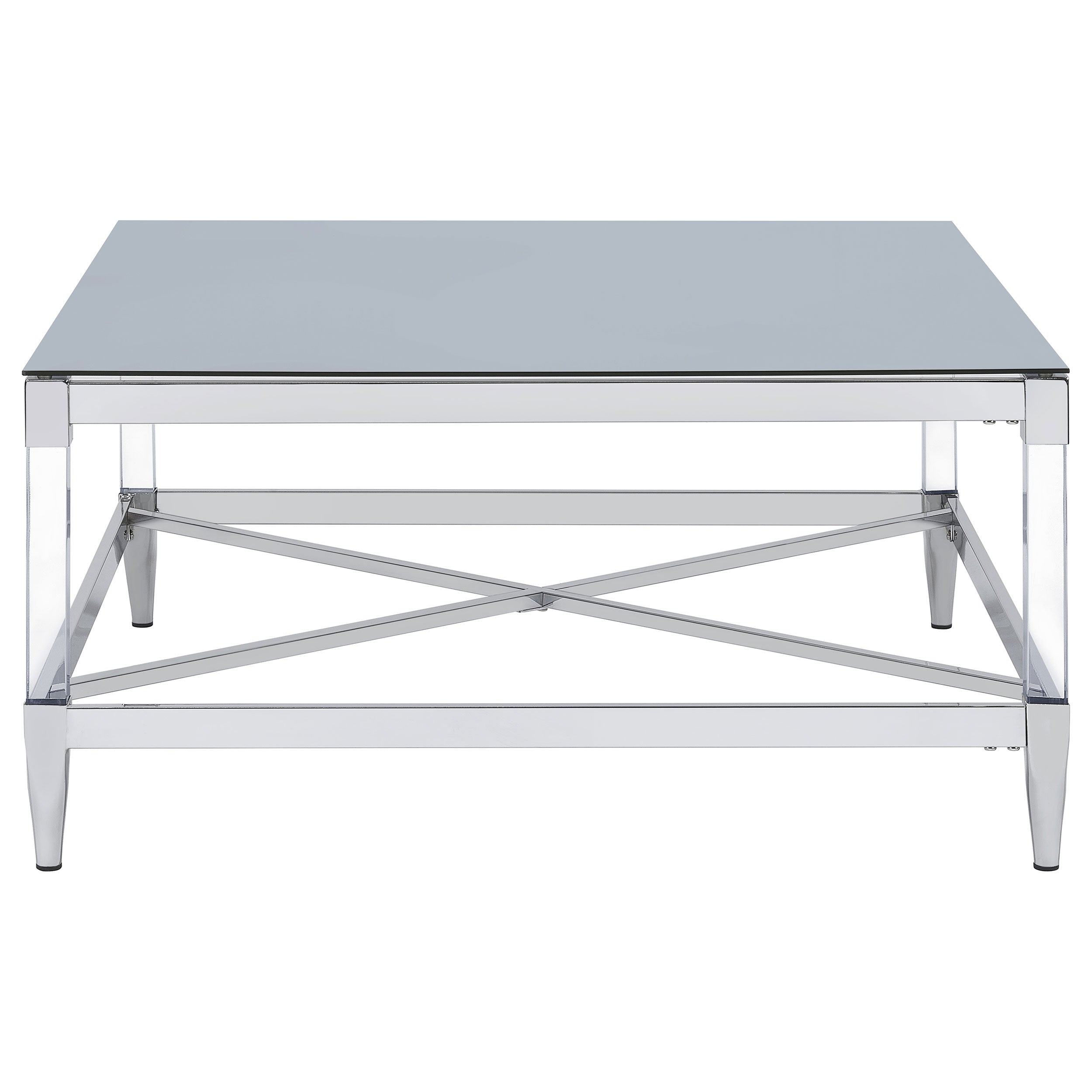 Square Mirrored Glass Coffee Table