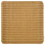 Square Woven Rattan End Table with Waterfall Edges