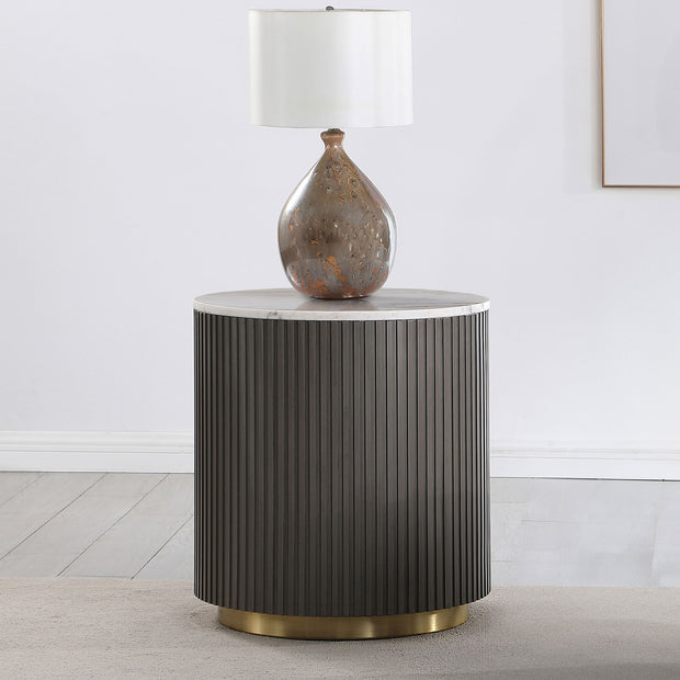 Round Marble Top Side Table