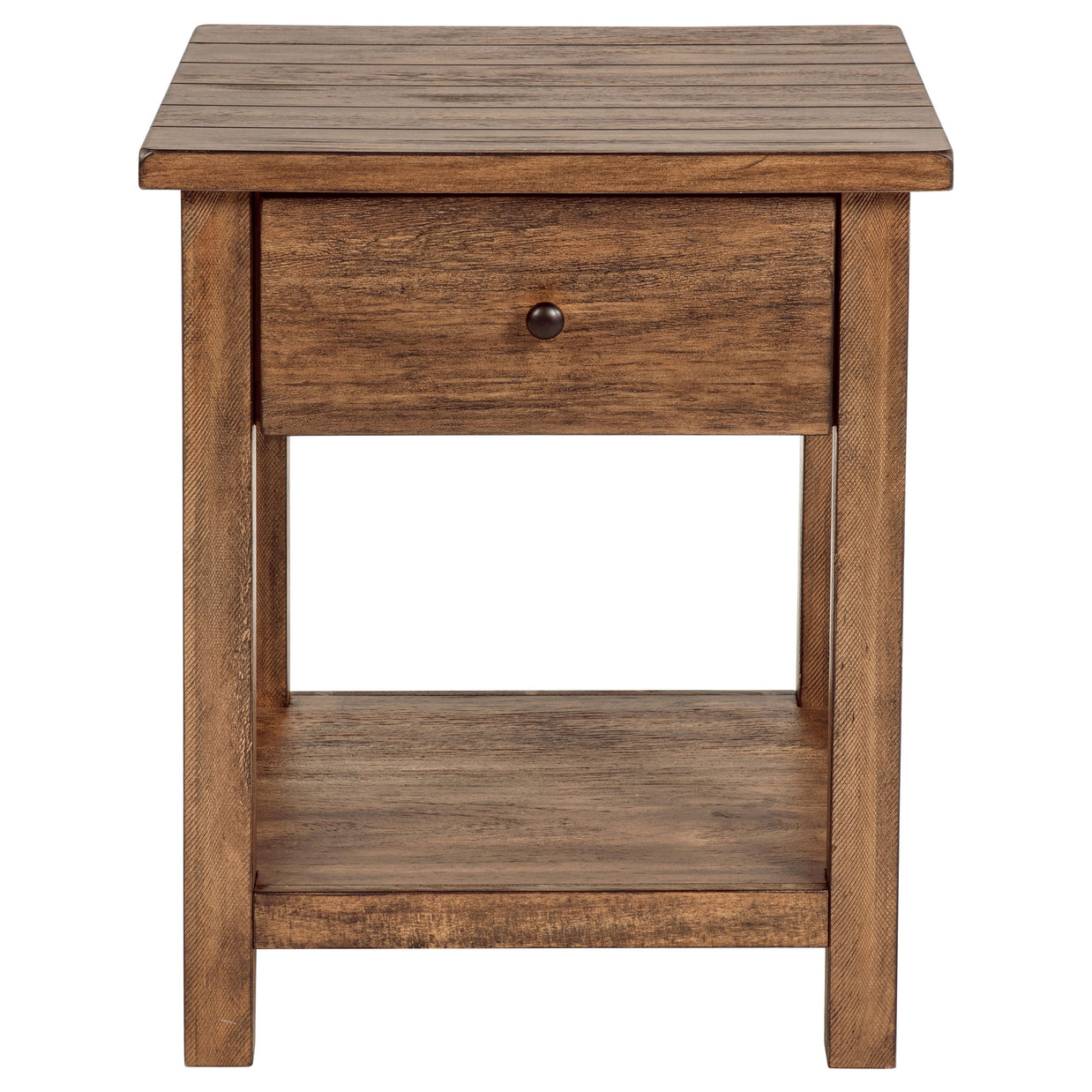 1-Drawer Wood End Table with Shelf