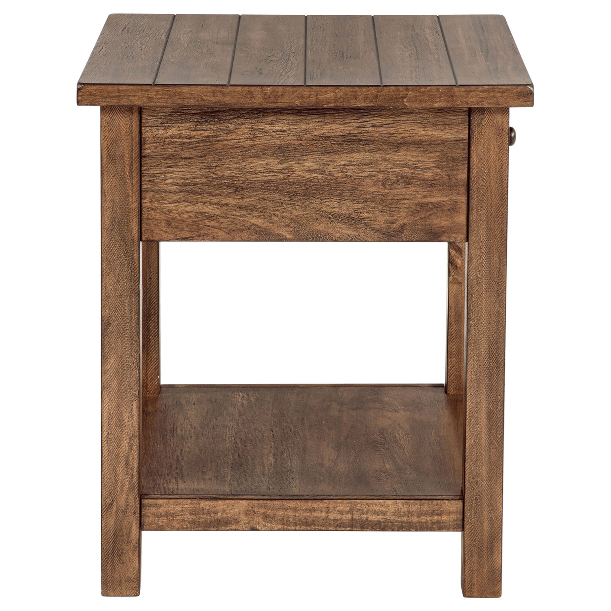 1-Drawer Wood End Table with Shelf