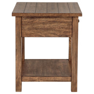 1-Drawer Wood End Table with Shelf