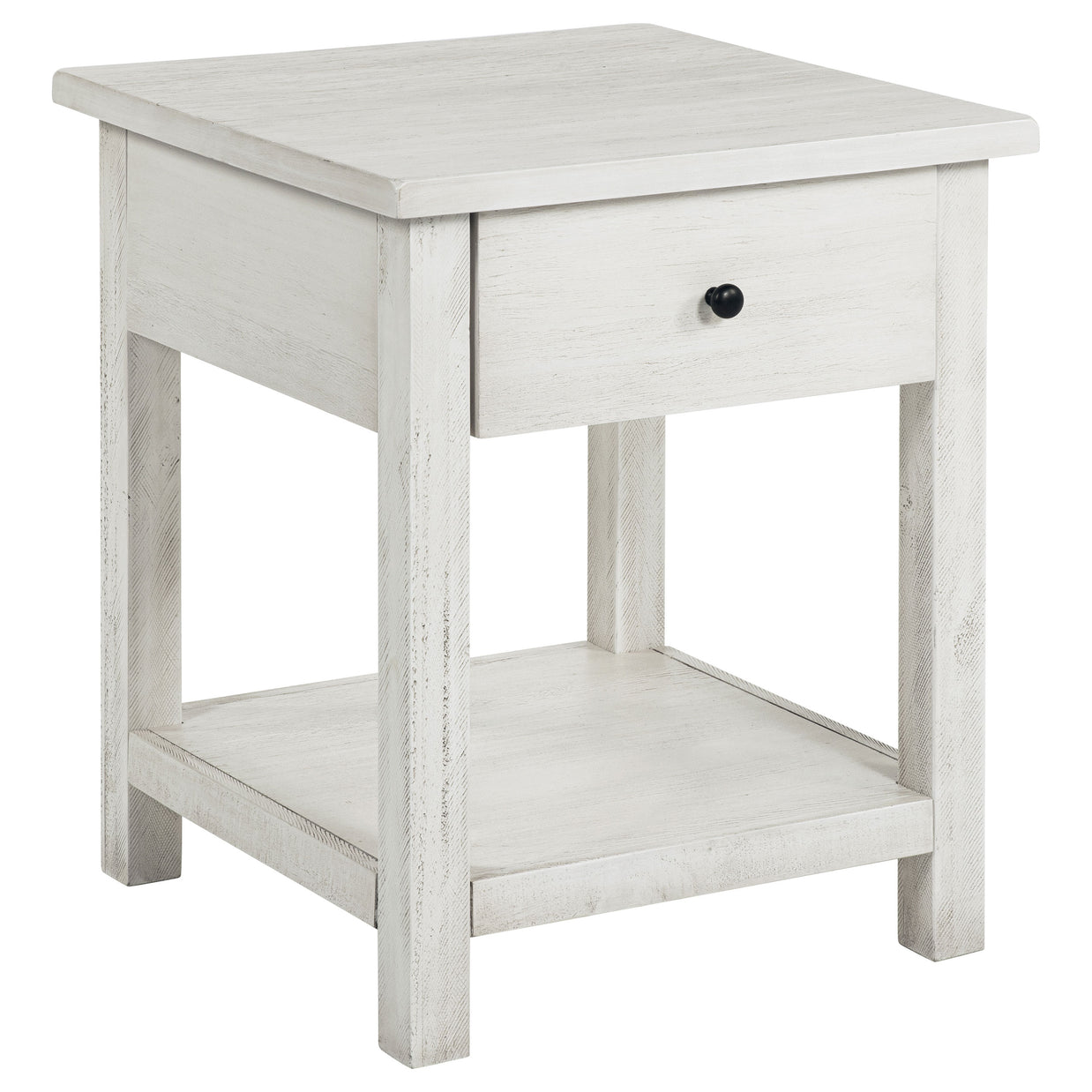 1-Drawer Wood End Table with Shelf