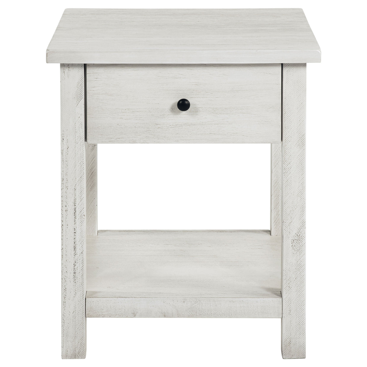 1-Drawer Wood End Table with Shelf