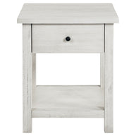 1-Drawer Wood End Table with Shelf