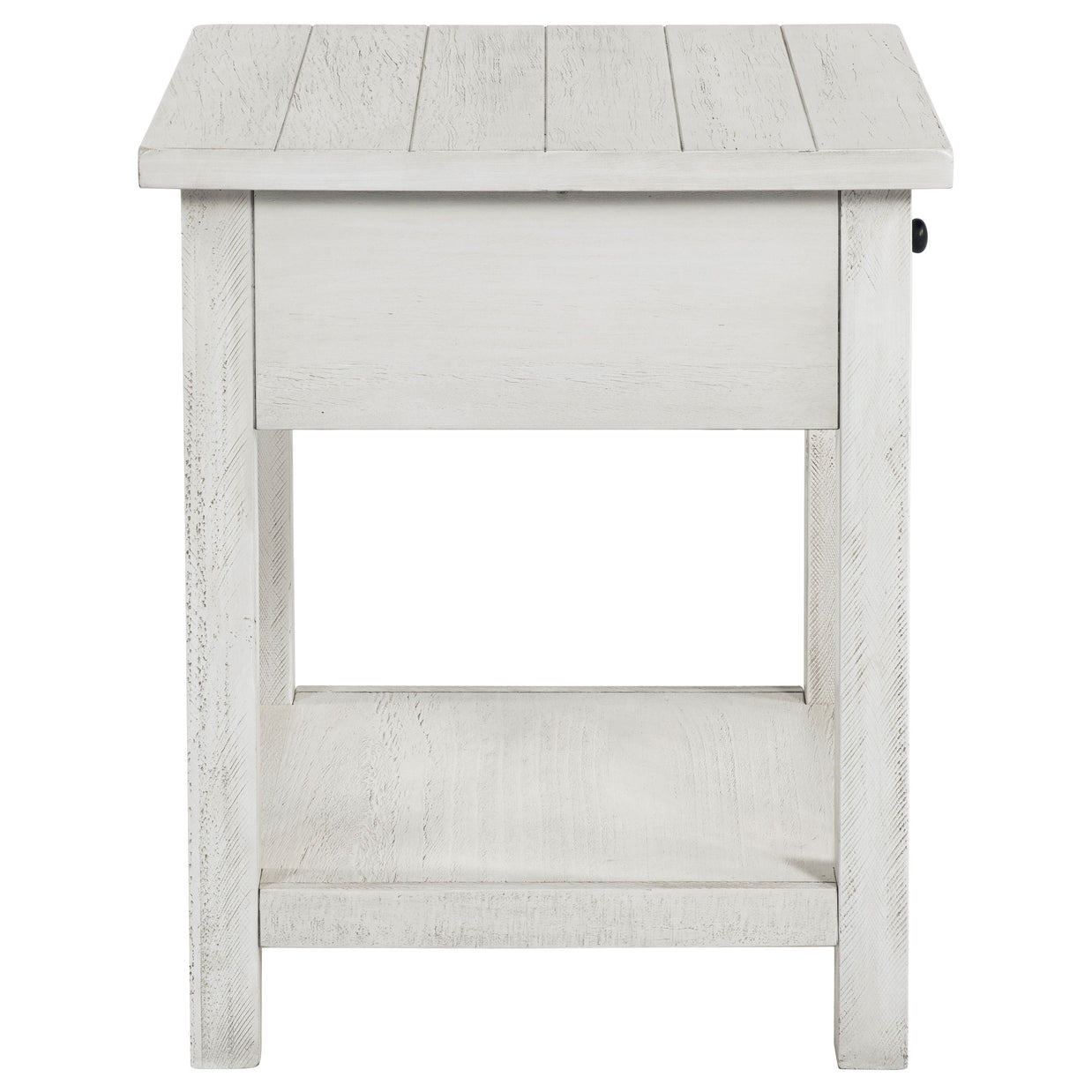 1-Drawer Wood End Table with Shelf