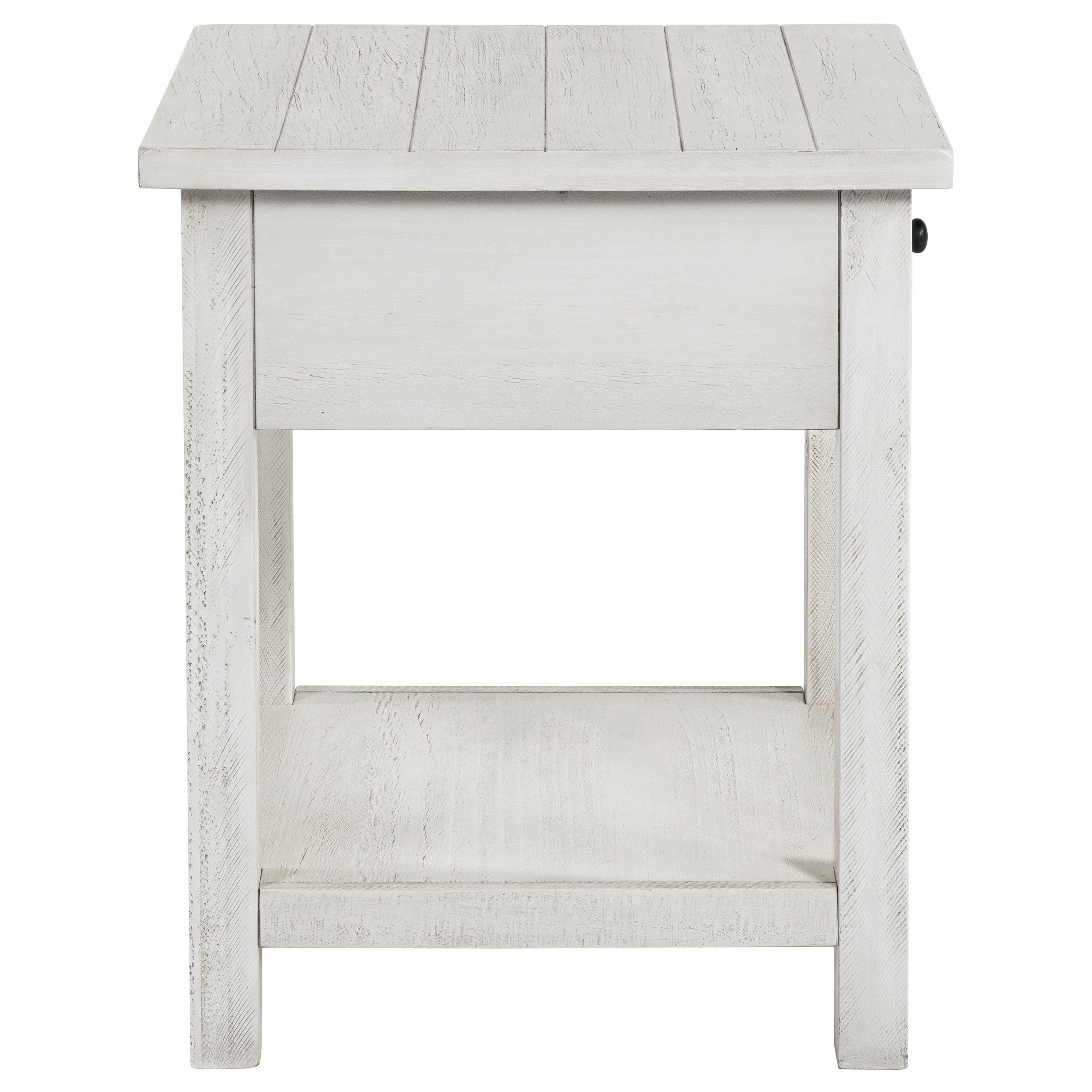 1-Drawer Wood End Table with Shelf