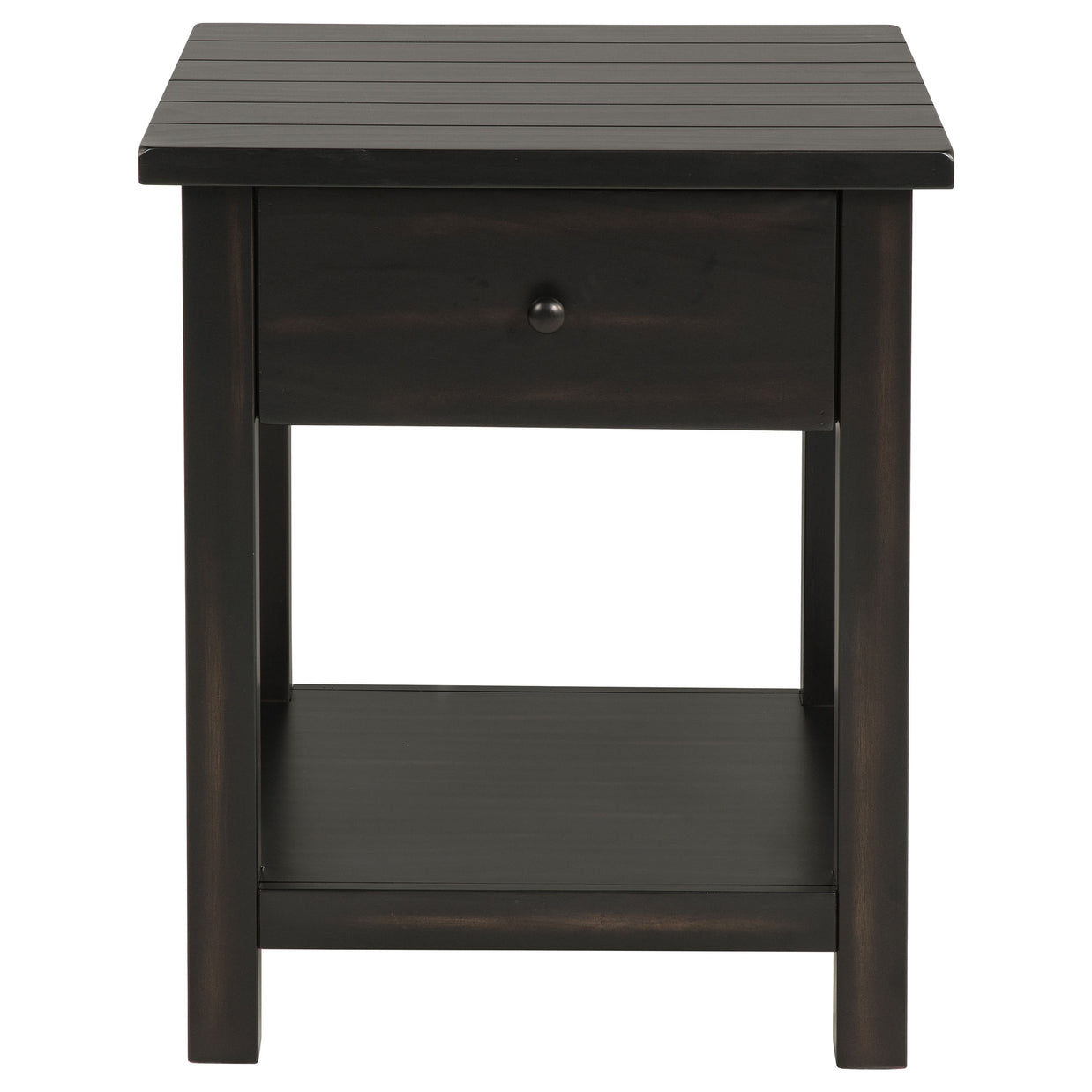 1-Drawer Wood End Table with Shelf