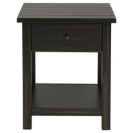 1-Drawer Wood End Table with Shelf