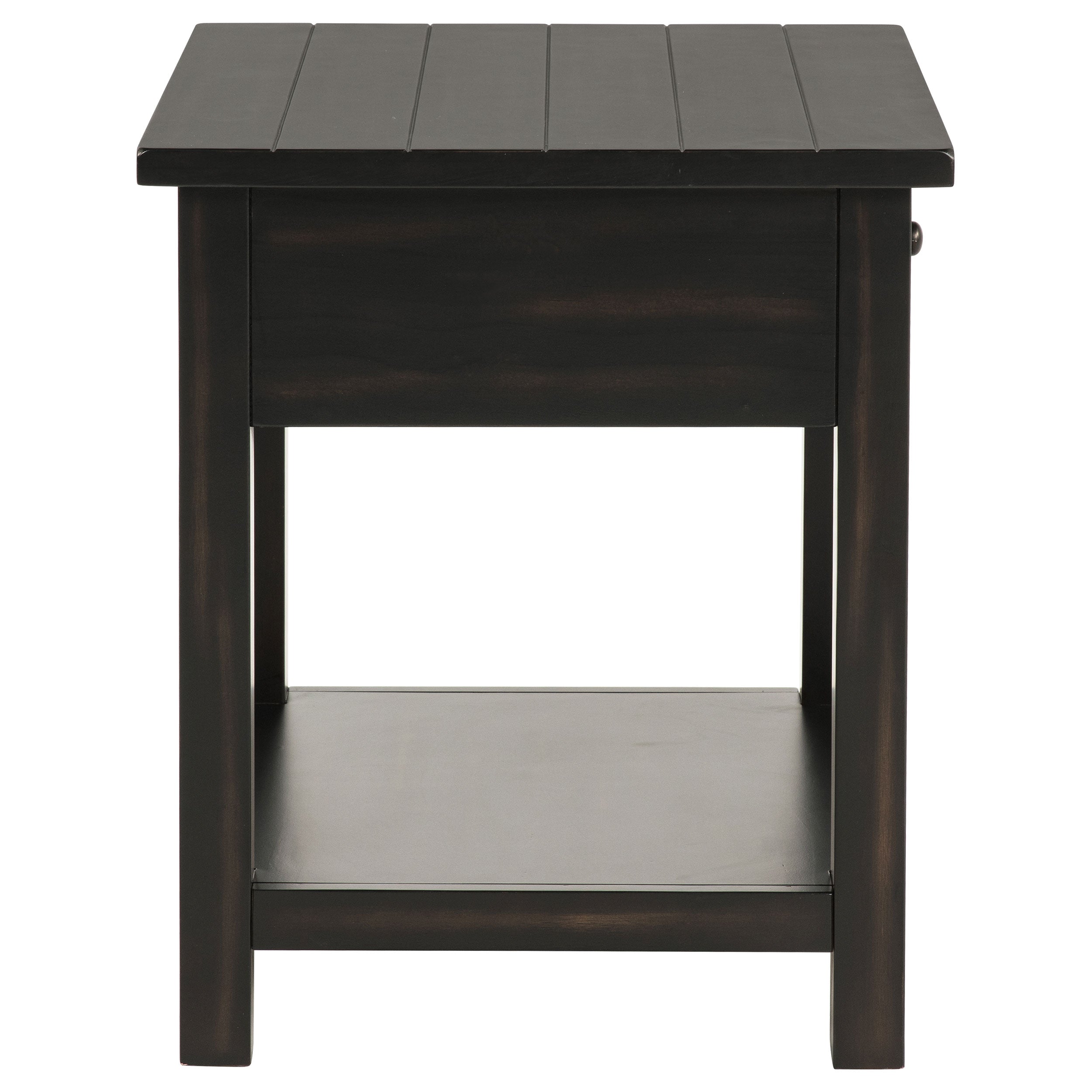 1-Drawer Wood End Table with Shelf