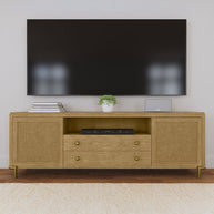 Cane 2-Door TV Stand Media Console Sand Wash