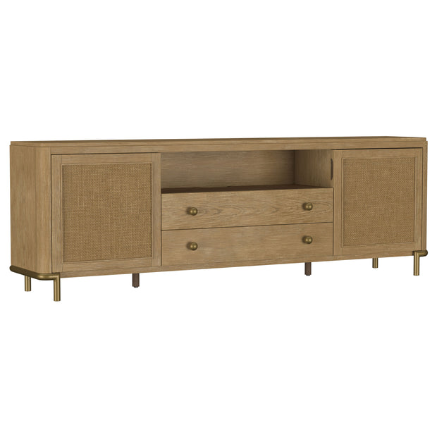 Cane 2-Door TV Stand Media Console Sand Wash