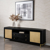 Cane 2-Door TV Stand Media Console Sand Wash