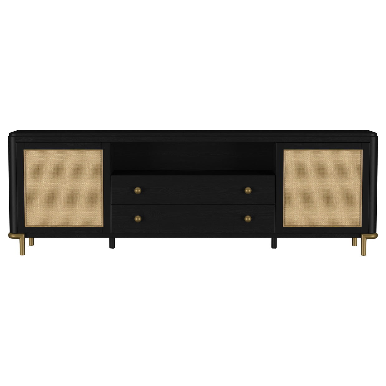 Cane 2-Door TV Stand Media Console Sand Wash