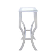 Rectangular Chrome & Glass Sofa Table