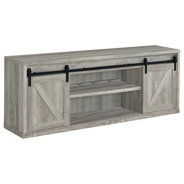 Modern Farmhouse TV Console with Sliding Barn Doors