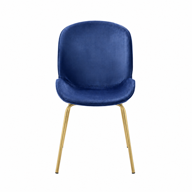 Glam Velvet & Gold Dining Chair Set