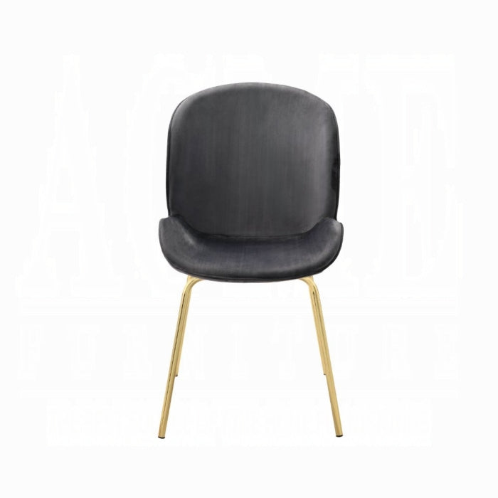 Glam Velvet & Gold Dining Chair Set