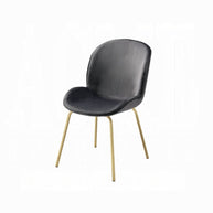 Glam Velvet & Gold Dining Chair Set