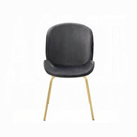 Glam Velvet & Gold Dining Chair Set